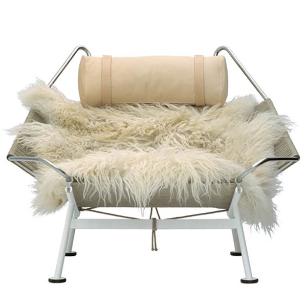 Pp225 Flag Halyard Chair by Hans J. Wegner for Pp Mobler with Sheepskin