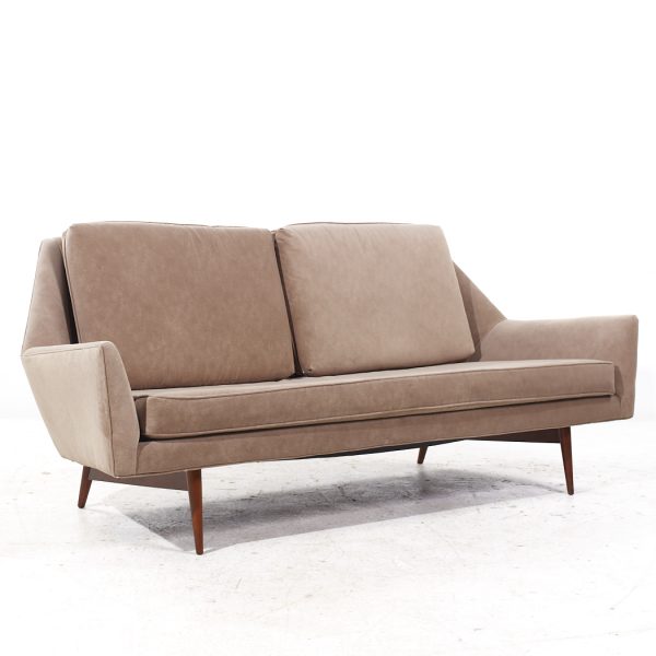 Paul Mccobb for Directional Mid Century Angle Arm Sofa