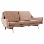 Paul Mccobb for Directional Mid Century Angle Arm Sofa