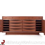 Paul Mccobb for H Sacks & Sons Mid Century 14-drawer Walnut Dresser