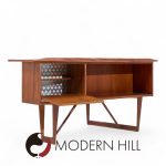 Peter Løvig Nielsen for Hedensted Møbelfabrik Mid Century Danish Teak Boomerang Desk | Mid Century Modern Furniture - Mid Century Furniture Chicago Peter Løvig Nielsen for Hedensted Møbelfabrik Mid Century Danish Teak Boomerang Desk