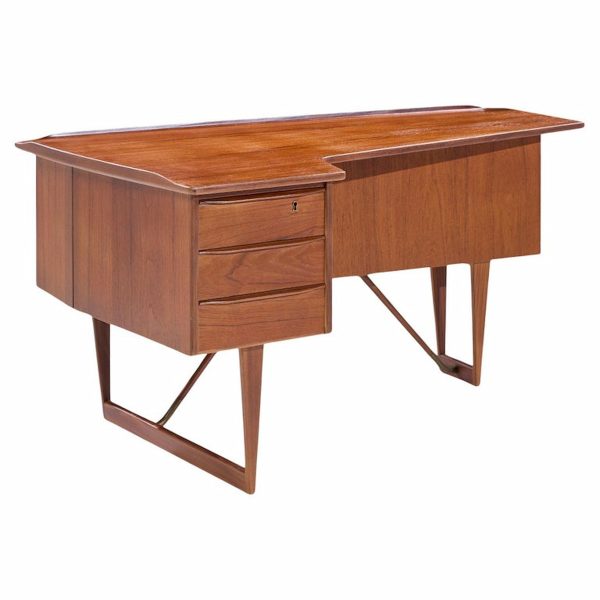 peter løvig nielsen for hedensted møbelfabrik mid century danish teak boomerang desk