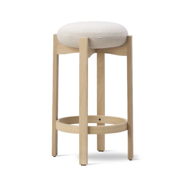 Pioneer Barstool by Maria Bruun for Fredericia-custom Fabricblack Lacqueredcounter Height