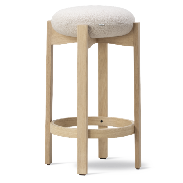 Pioneer Barstool by Maria Bruun for Fredericia-custom Fabricblack Lacqueredcounter Height