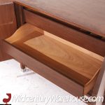 Stanley Mid Century Walnut Credenza and Hutch