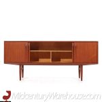 Svend Madsen Style Mid Century Danish Teak Sliding Door Credenza