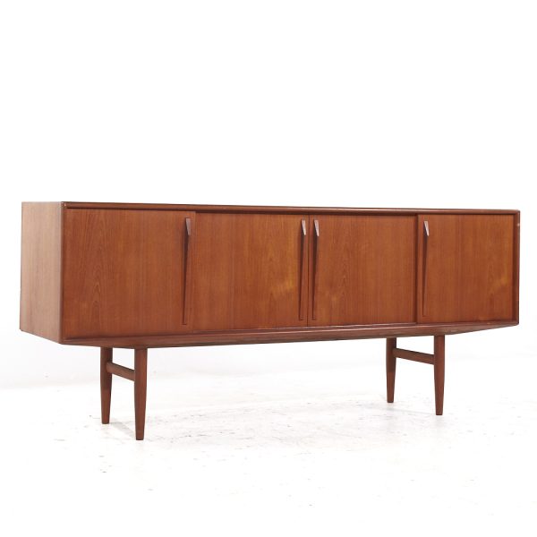 Svend Madsen Style Mid Century Danish Teak Sliding Door Credenza