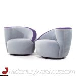 Weiman Nautilus Postmodern Swivel Chairs - Pair