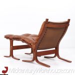 Westnofa Siesta Mid Century Bentwood and Leather Lounge Chair and Ottoman