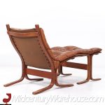 Westnofa Siesta Mid Century Bentwood and Leather Lounge Chair and Ottoman