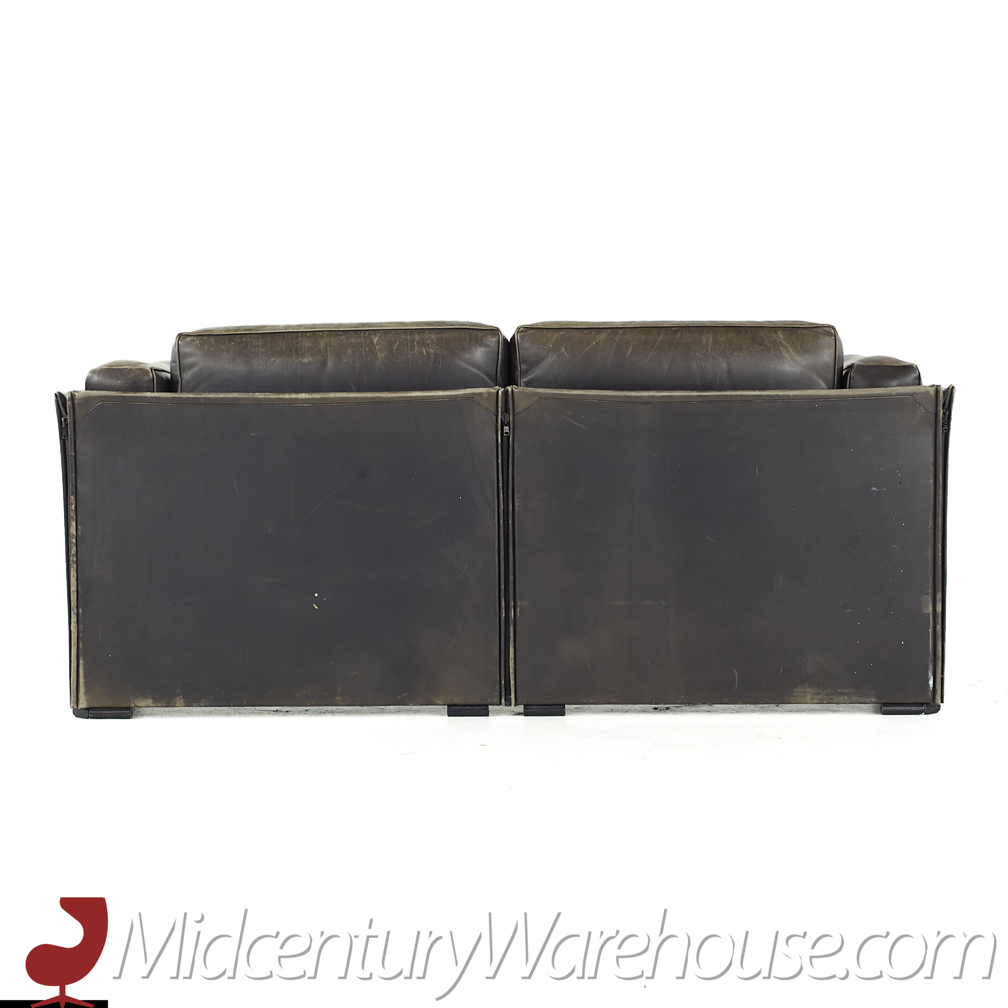 Afra and Tobia Scarpa for Cassina Mid Century Italian Leather Sofa