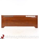 Albert Parvin Style Mid Century Walnut King Headboard