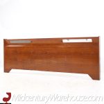 Albert Parvin Style Mid Century Walnut King Headboard