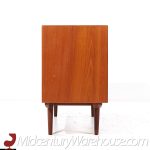 Arne Vodder Style Mid Century Danish Teak Sliding Door Credenza