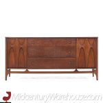 Broyhill Brasilia Mid Century Walnut 66 Inch Credenza