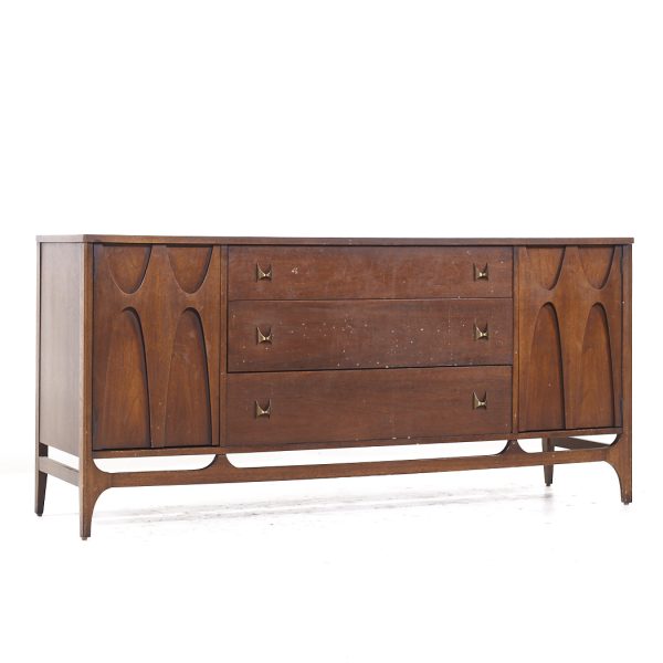 Broyhill Brasilia Mid Century Walnut 66 Inch Credenza