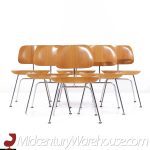 Charles and Ray Eames for Herman Miller Mid Century Walnut Dcm Dining Chairs - Set of 6