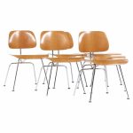 Charles and Ray Eames for Herman Miller Mid Century Walnut Dcm Dining Chairs - Set of 6