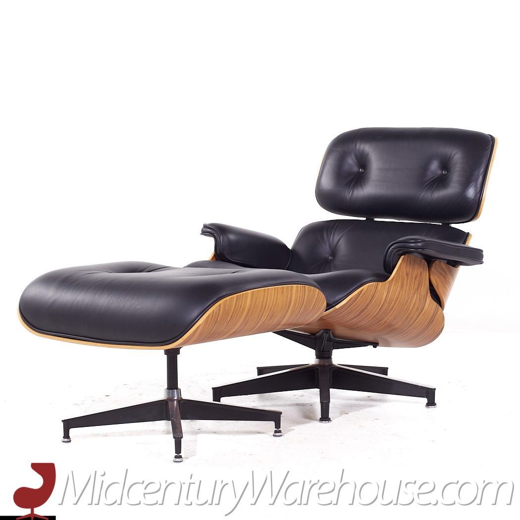 Charles and Ray Eames for Herman Miller Mid Century Walnut Lounge Chair and Ottoman