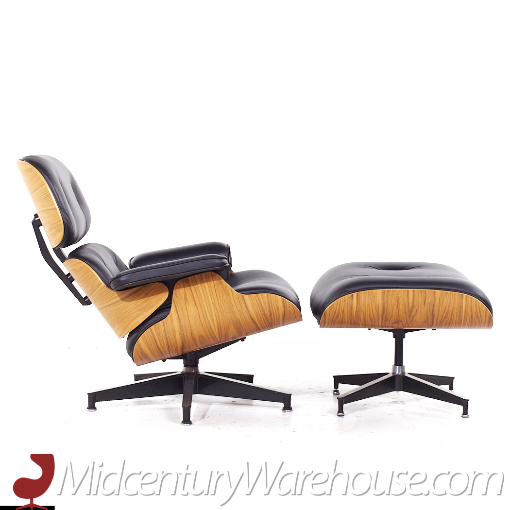 Charles and Ray Eames for Herman Miller Mid Century Walnut Lounge Chair and Ottoman