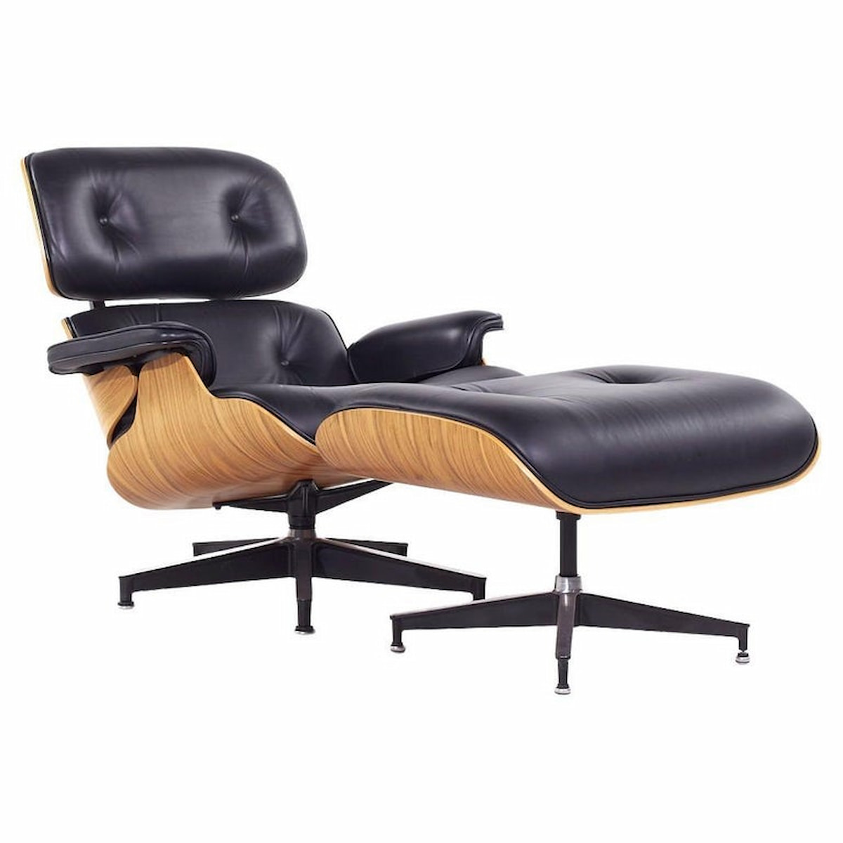 Charles and Ray Eames for Herman Miller Mid Century Walnut Lounge Chair and Ottoman