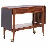 Dillingham Mid Century Walnut Serving Bar Cart