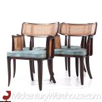 Edward Wormley for Dunbar Mid Century Cane Back Dining Chairs - Set of 4