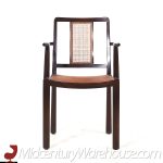 Edward Wormley for Dunbar Mid Century Cane and Mahogany Dining Chairs - Set of 8