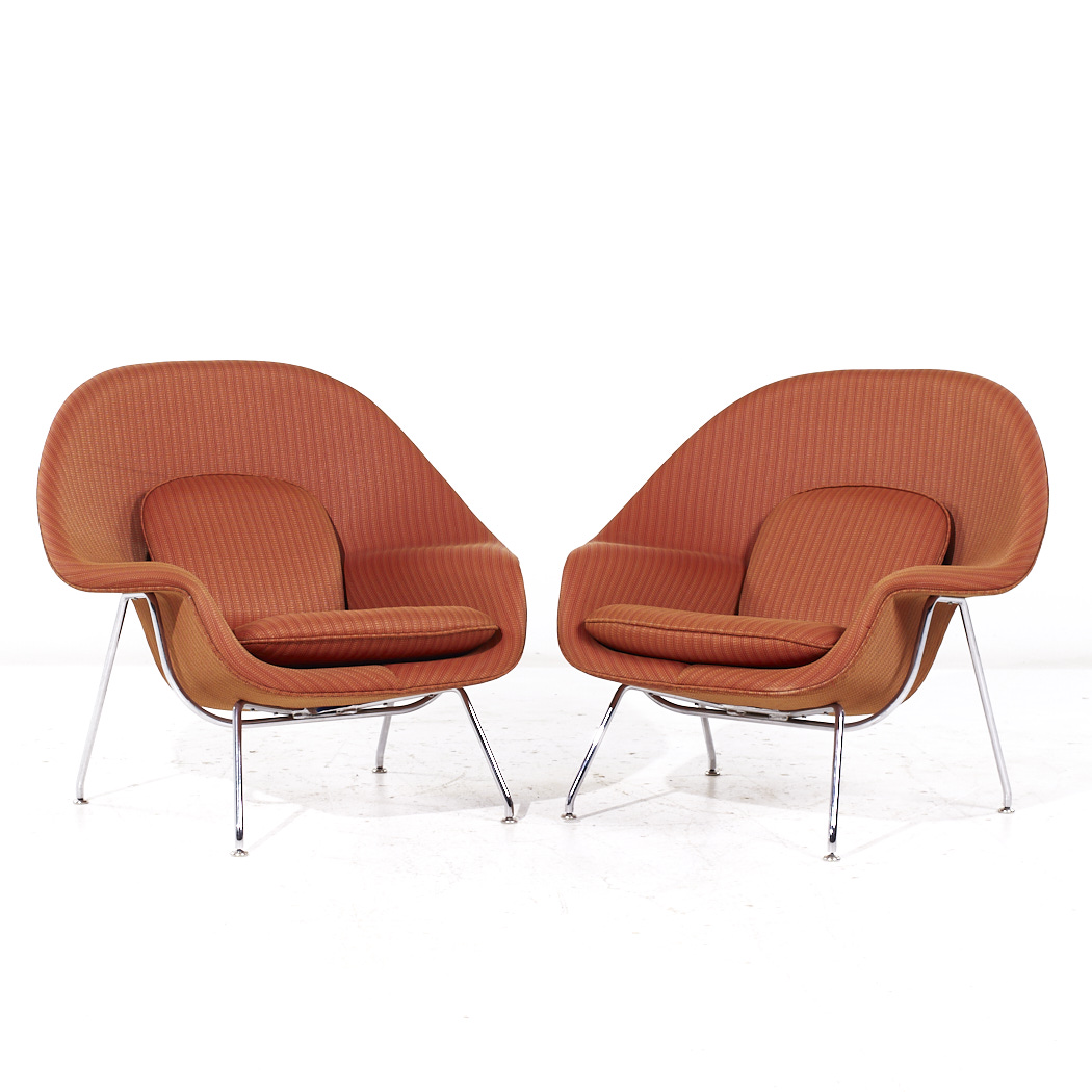 Eero Saarinen for Knoll 70ls Mid Century Petite Womb Chair - Pair