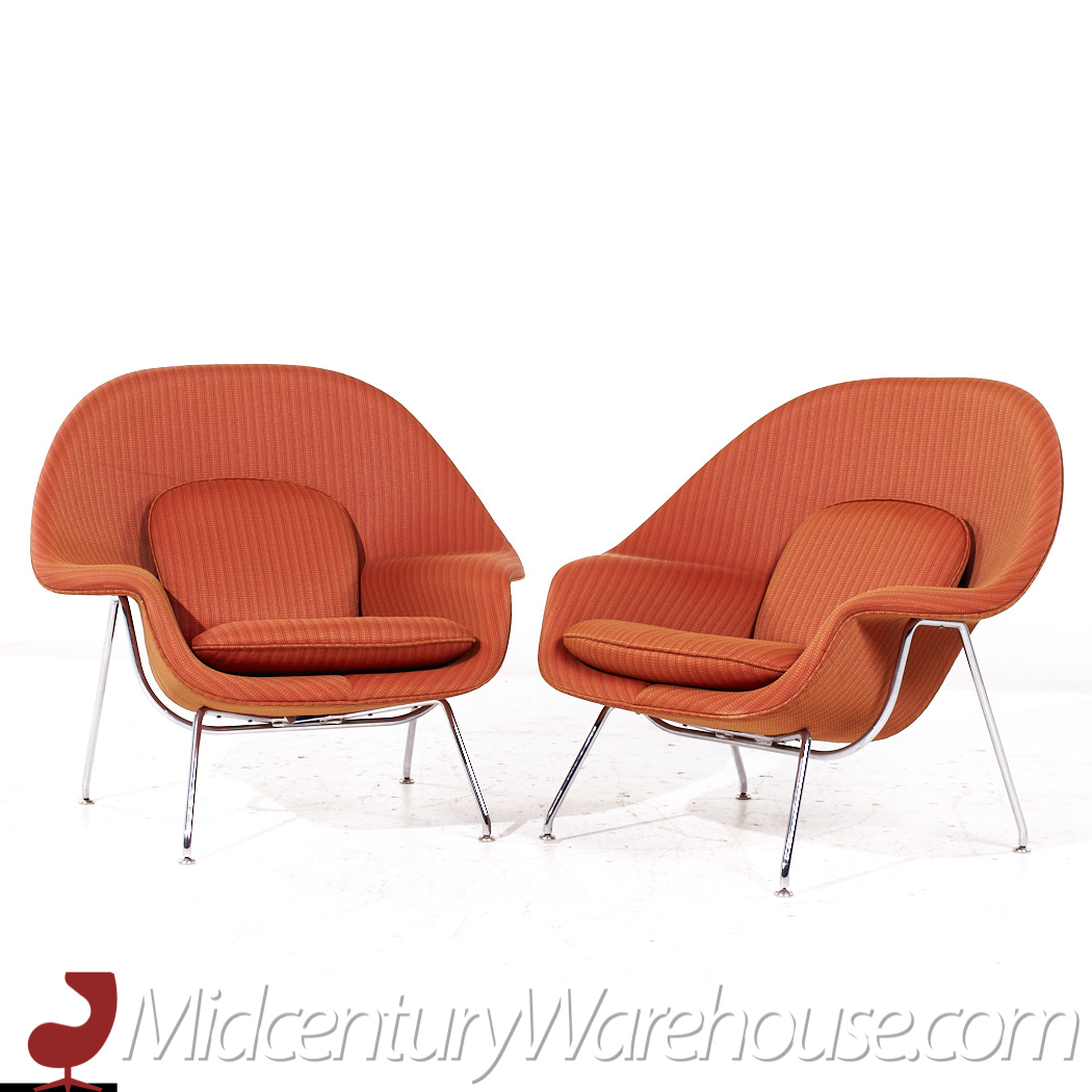 Eero Saarinen for Knoll 70ls Mid Century Petite Womb Chair - Pair