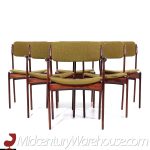 Erik Buch Mid Century Danish Rosewood Dining Chairs - Set of 6