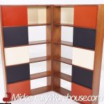 Evans Clark  for Glenn of California Mid Century Walnut Room Divider Bookshelf