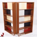 Evans Clark  for Glenn of California Mid Century Walnut Room Divider Bookshelf