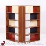 Evans Clark  for Glenn of California Mid Century Walnut Room Divider Bookshelf