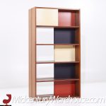 Evans Clark  for Glenn of California Mid Century Walnut Room Divider Bookshelf