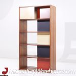 Evans Clark  for Glenn of California Mid Century Walnut Room Divider Bookshelf