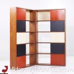 Evans Clark  for Glenn of California Mid Century Walnut Room Divider Bookshelf