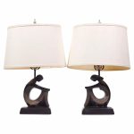 Frederick Weinberg Style F.a.i.p. Mid Century Figurative Table Lamps - Pair