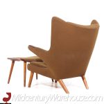 Hans Wegner for Ap Stolen Ap19 Mid Century Papa Bear Chair and Ottoman