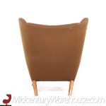 Hans Wegner for Ap Stolen Ap19 Mid Century Papa Bear Chair and Ottoman