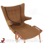 Hans Wegner for Ap Stolen Ap19 Mid Century Papa Bear Chair and Ottoman