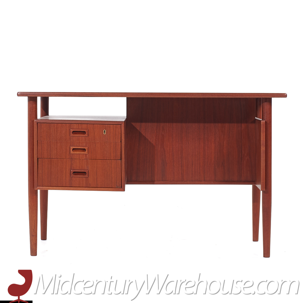 Kai Kristiansen Style Mid Century Danish Teak Desk