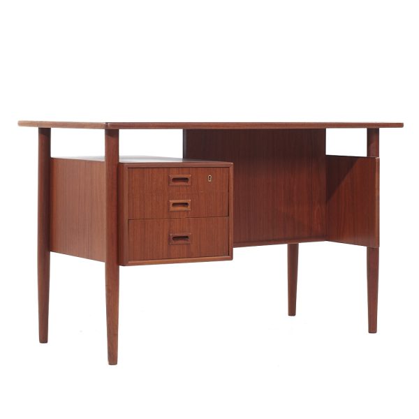 Kai Kristiansen Style Mid Century Danish Teak Desk