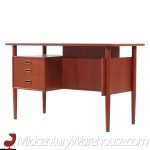 Kai Kristiansen Style Mid Century Danish Teak Desk