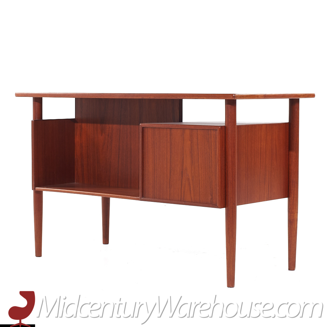 Kai Kristiansen Style Mid Century Danish Teak Desk