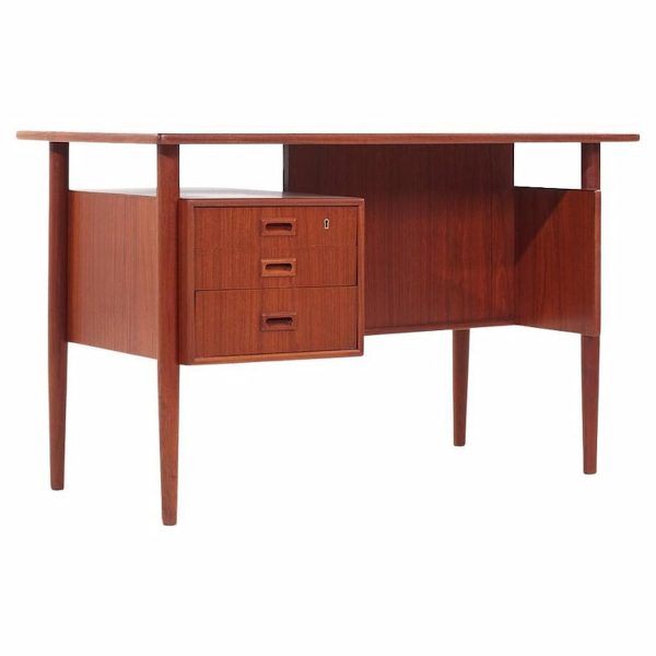 Kai Kristiansen Style Mid Century Danish Teak Desk