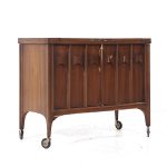 Kent Coffey Perspecta Mid Century Walnut and Rosewood Bar Serving Cart