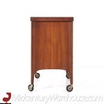 Kent Coffey Perspecta Mid Century Walnut and Rosewood Bar Serving Cart