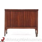 Kent Coffey Perspecta Mid Century Walnut and Rosewood Bar Serving Cart