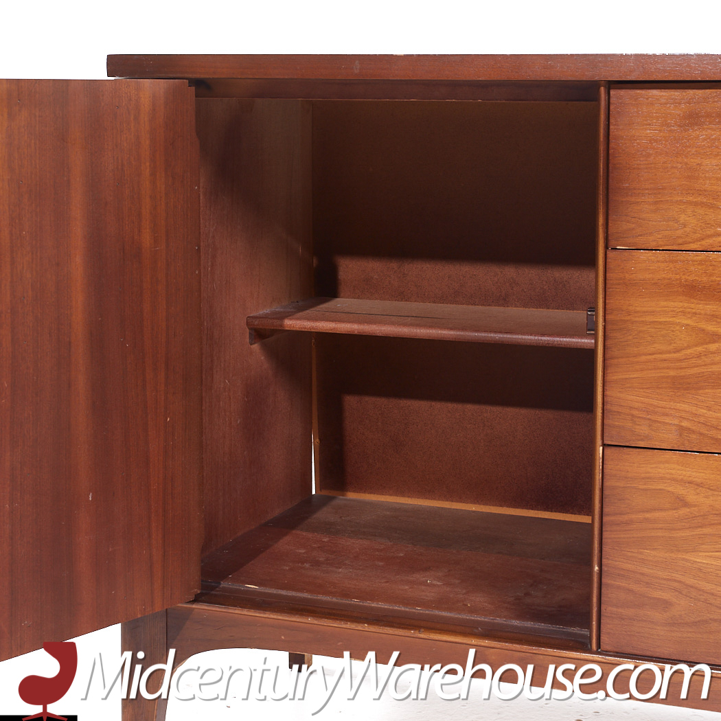 Kent Coffey Perspecta Mid Century Walnut and Rosewood Credenza